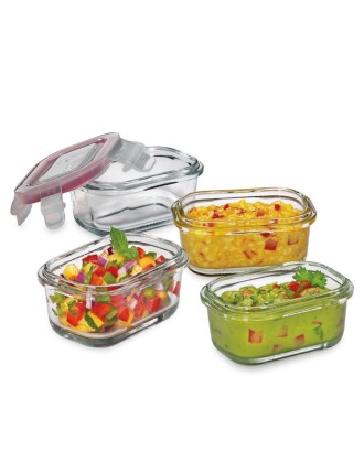 Recipient ermetic din sticla cu capac, 120 ml, Mini - KUCHENPROFI